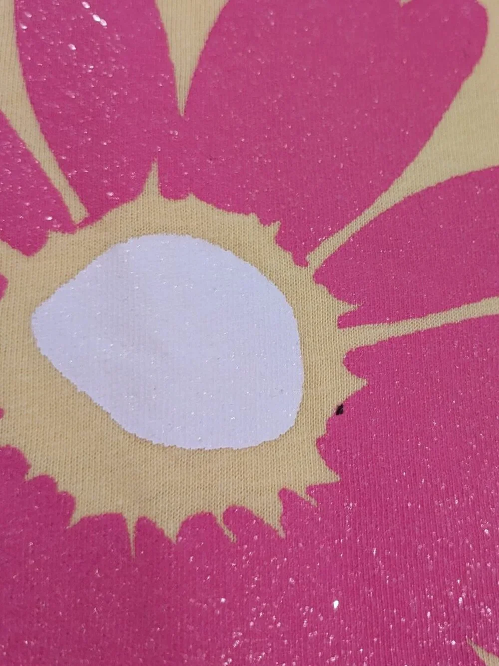 Girl's Gymboree Yellow top with Pink Flower and Green Bird size 8
